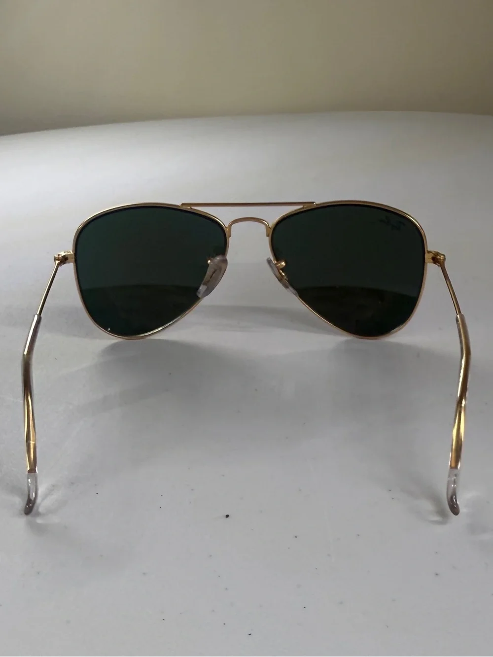 KIDS Ray-Ban Gold Aviator Sunglasses with pink purple lenses